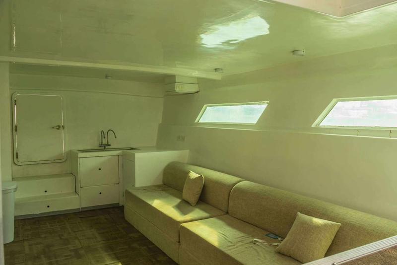 Cabin seating and window view