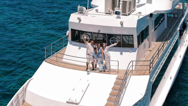 Guests celebrating aboard