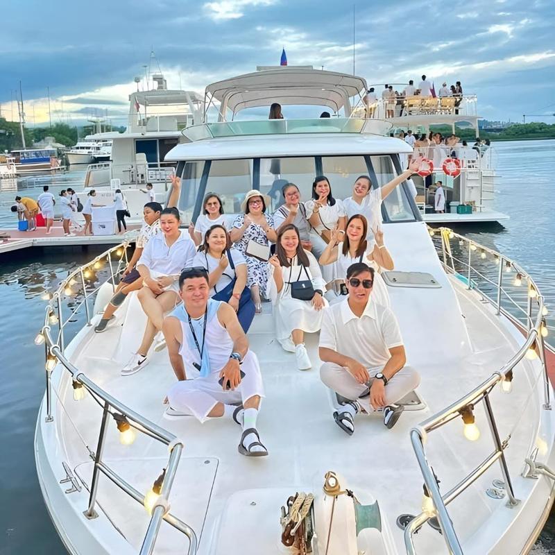 Guests celebrating aboard