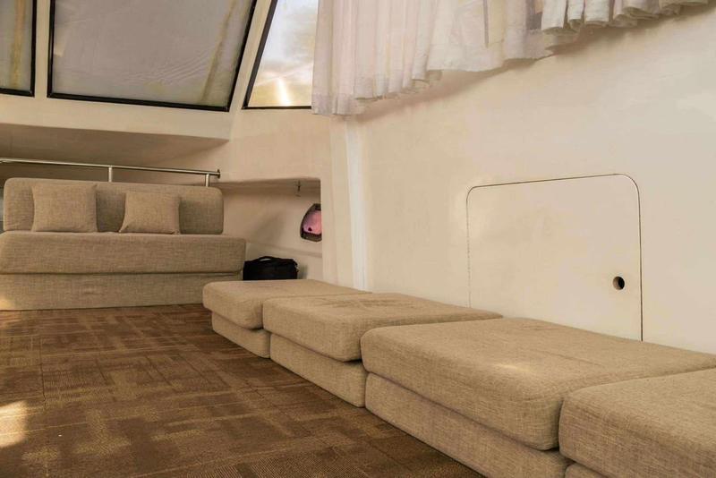 Interior lounge seating on board