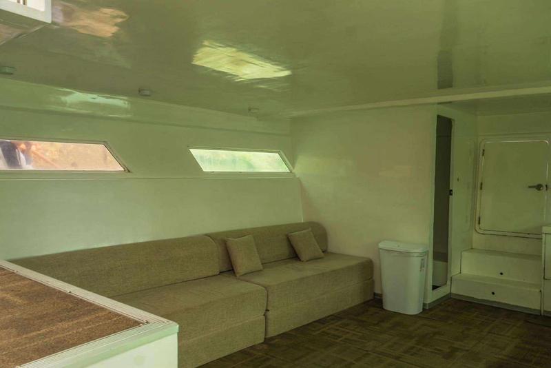 Interior of the yacht