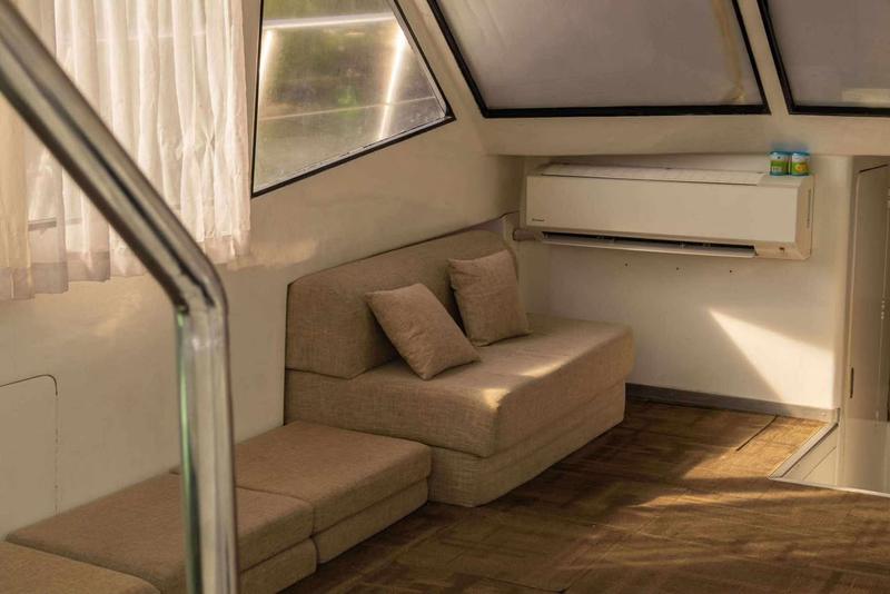 Interior of the yacht